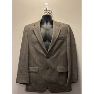 Vintage Ralph Lauren Suit‎ Coat Houndstooth Made In Canada C 40" Length Is 29"